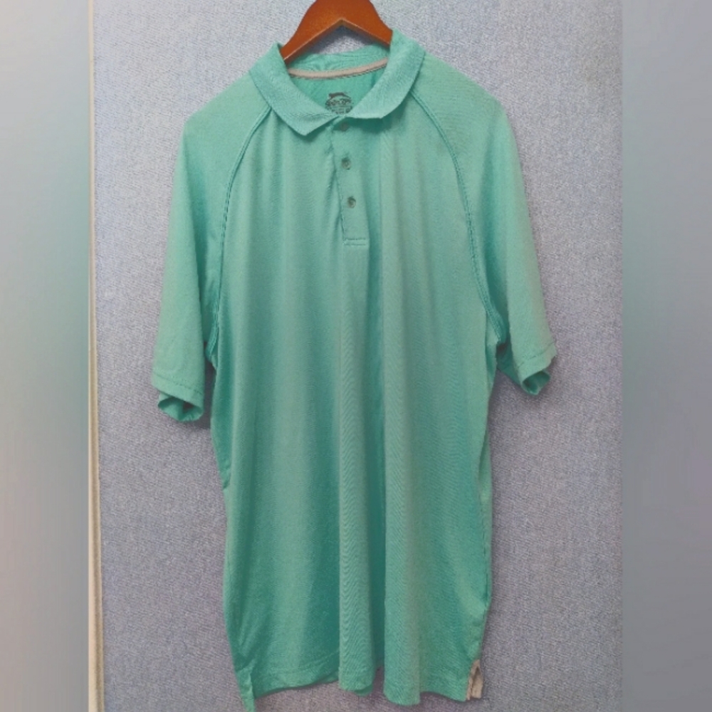 Mint Green Performance Golf Polo Shirt Moisture-Wicking Breathable Athletic Wear
